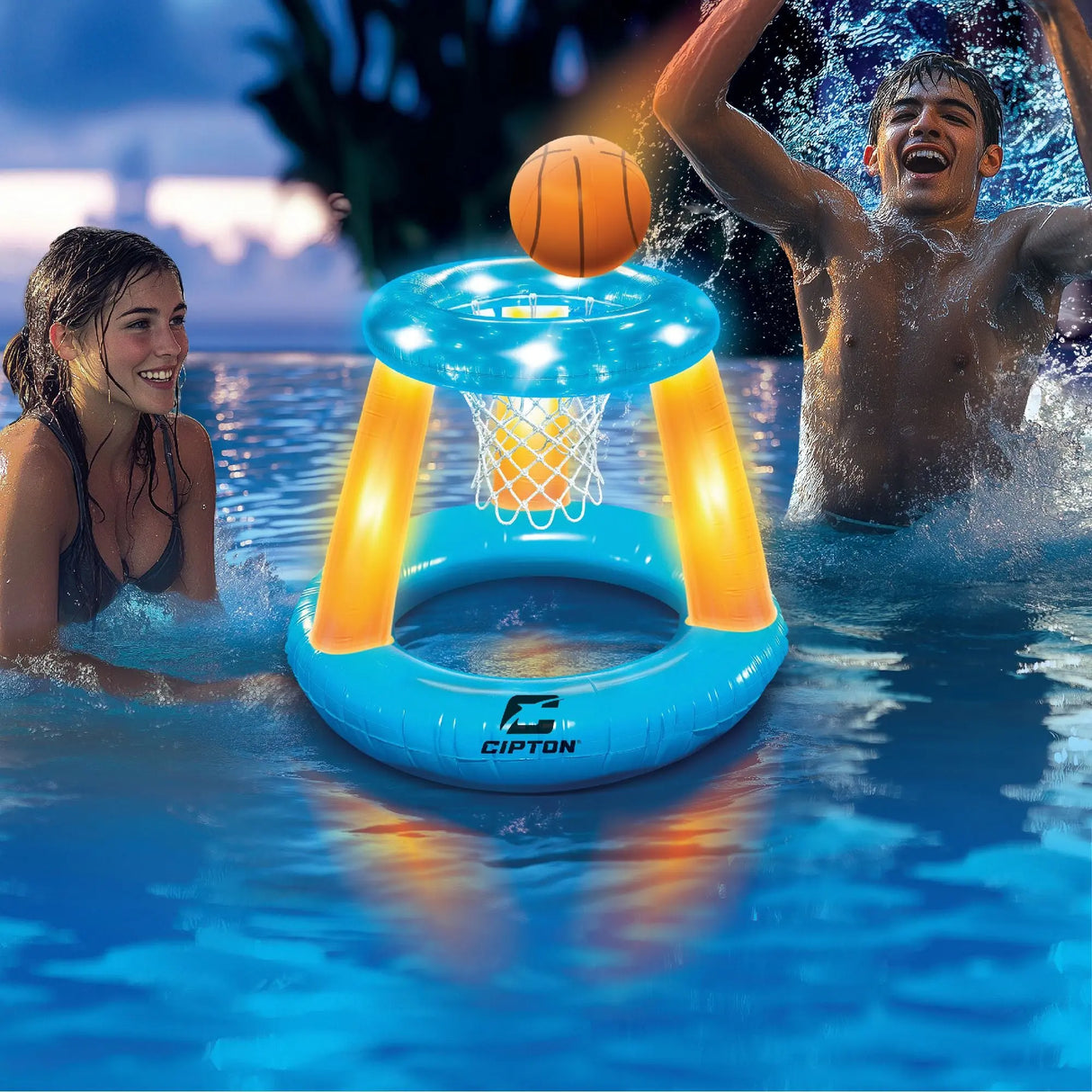 Cipton LED Inflatable Basketball Hoop | Floating Pool Game Cipton