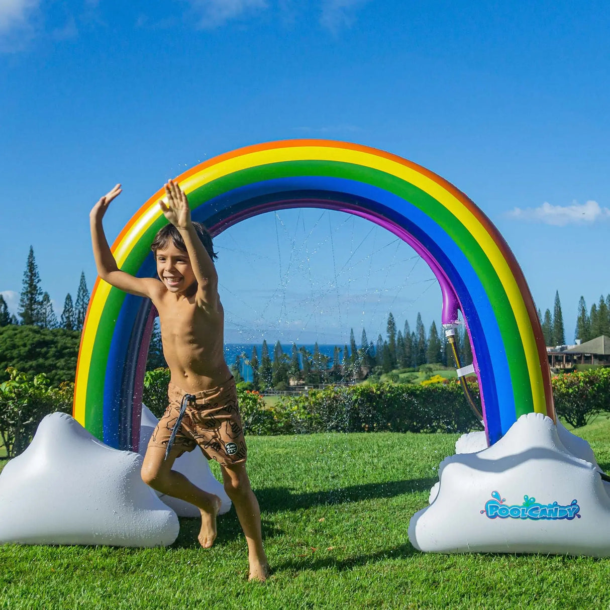 Gigantic Rainbow Sprinkler | Oversized Inflatable Backyard Water Fun PoolCandy