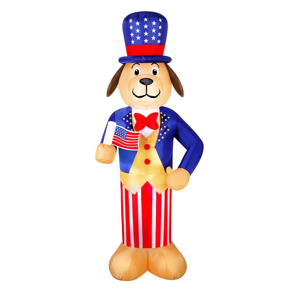 Airflowz 4th of July Inflatable Dog (7 ft) | Patriotic Yard Decoration Airflowz