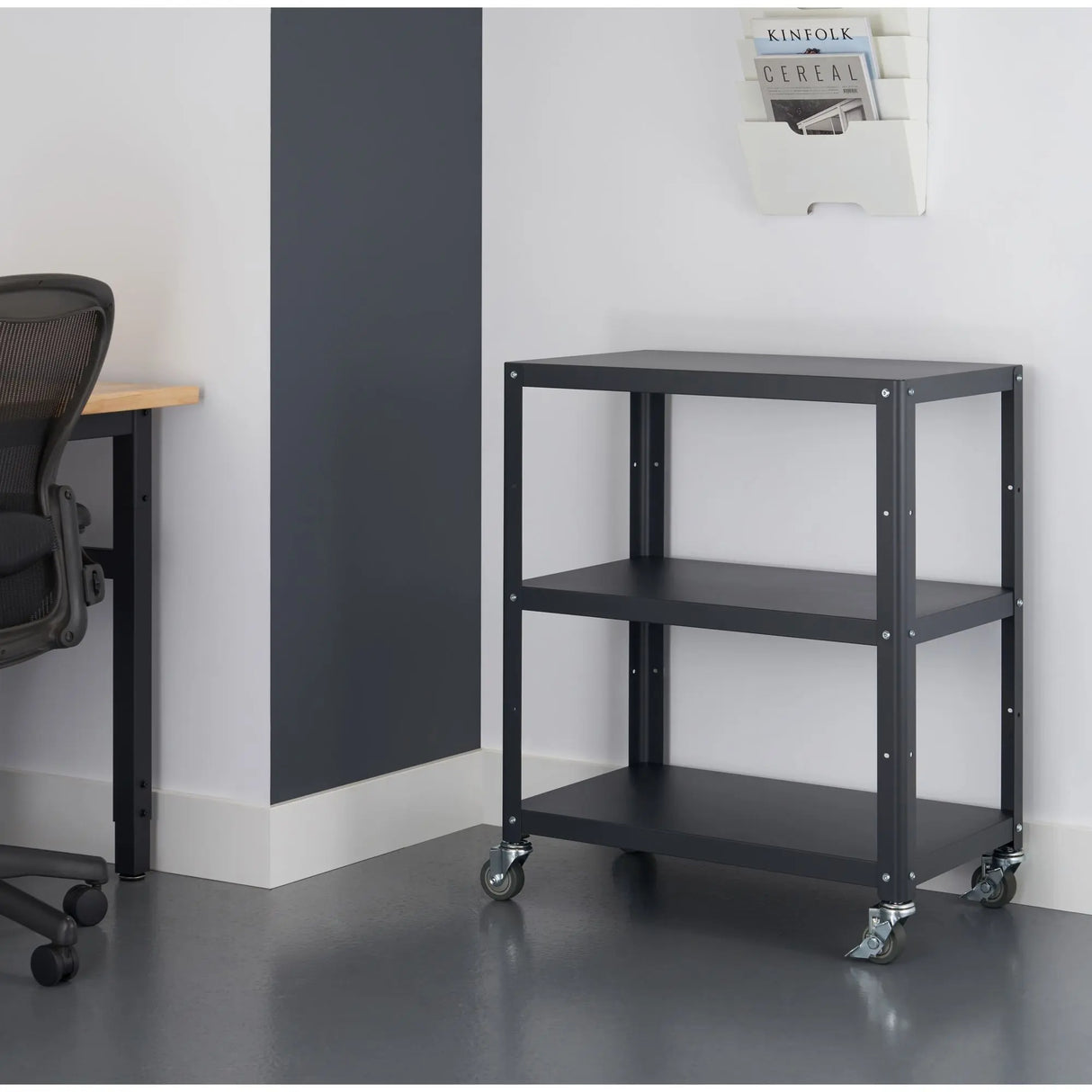 Trinity 30" Metal Utility Cart | Heavy-Duty Multi-Purpose Storage Generic