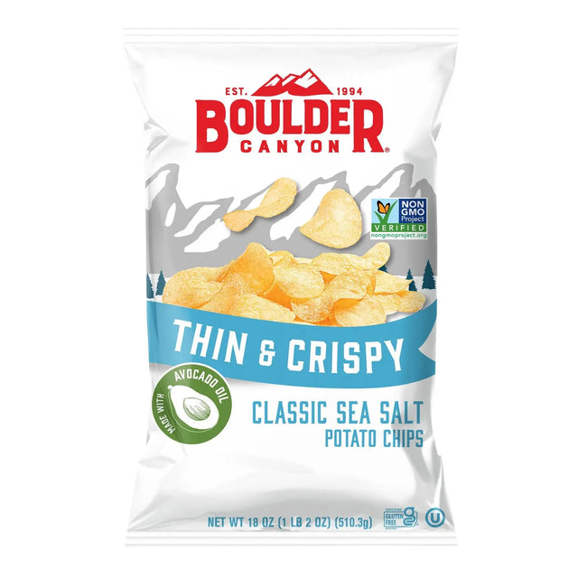 Boulder Canyon Avocado Oil Chips (1.54 lbs) | Thin & Crispy with Heart-Healthy Avocado Oil Boulder Canyon