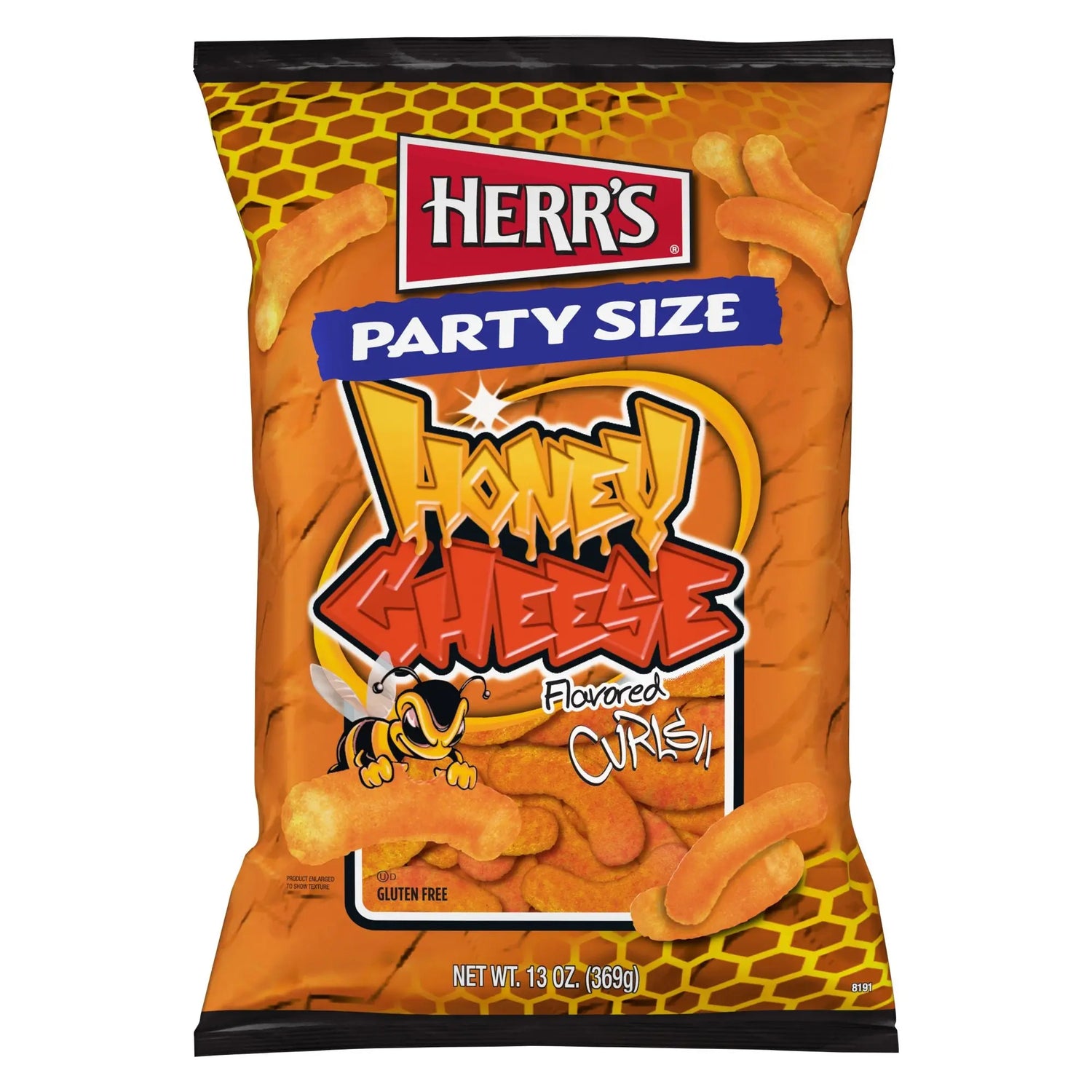 Herr's Honey Cheese Curls (13 oz) | Sweet & Savory Crunch Snack Herr's