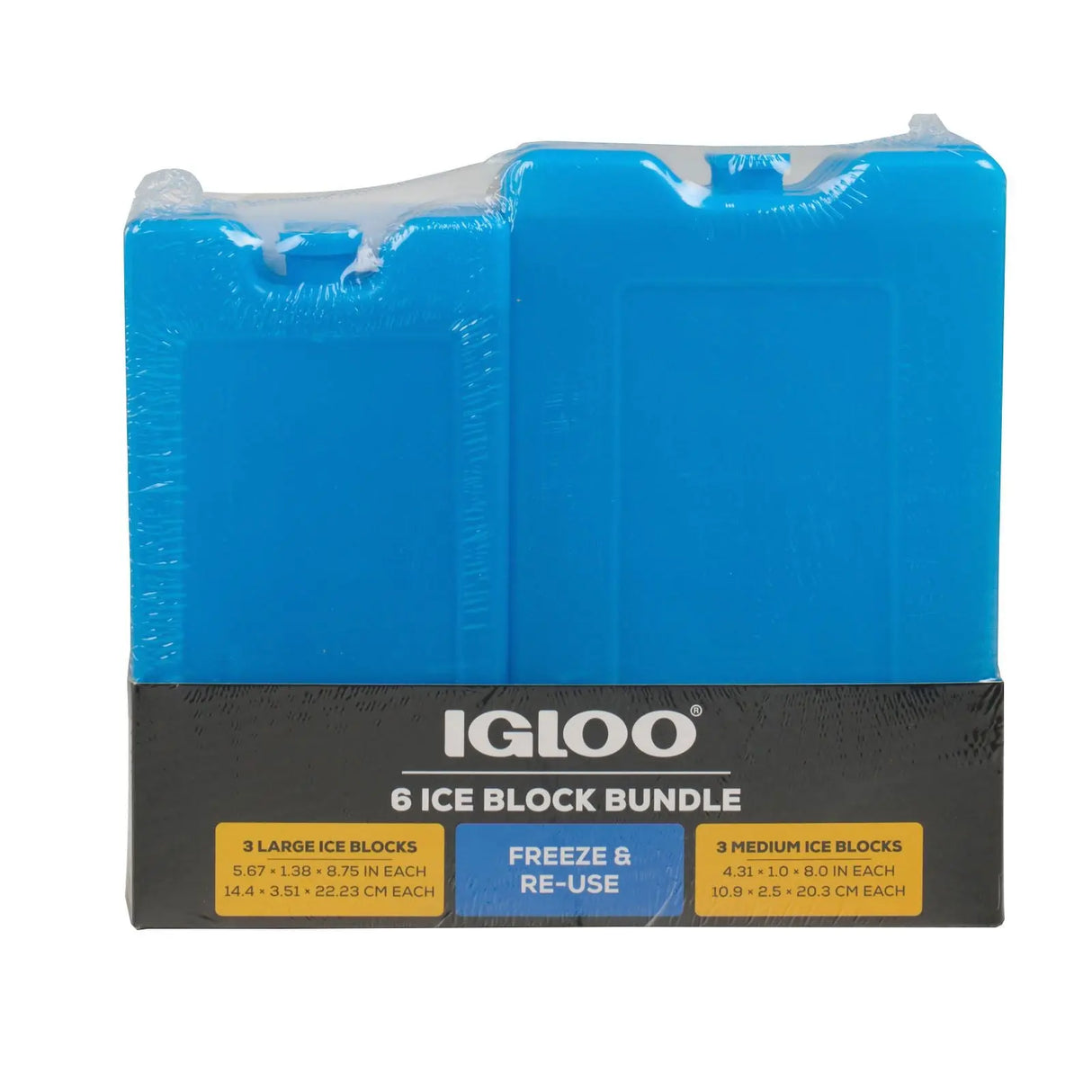 Igloo Reusable Ice Blocks (6-Pack) | Long-Lasting Cooler Cooler Ice Igloo