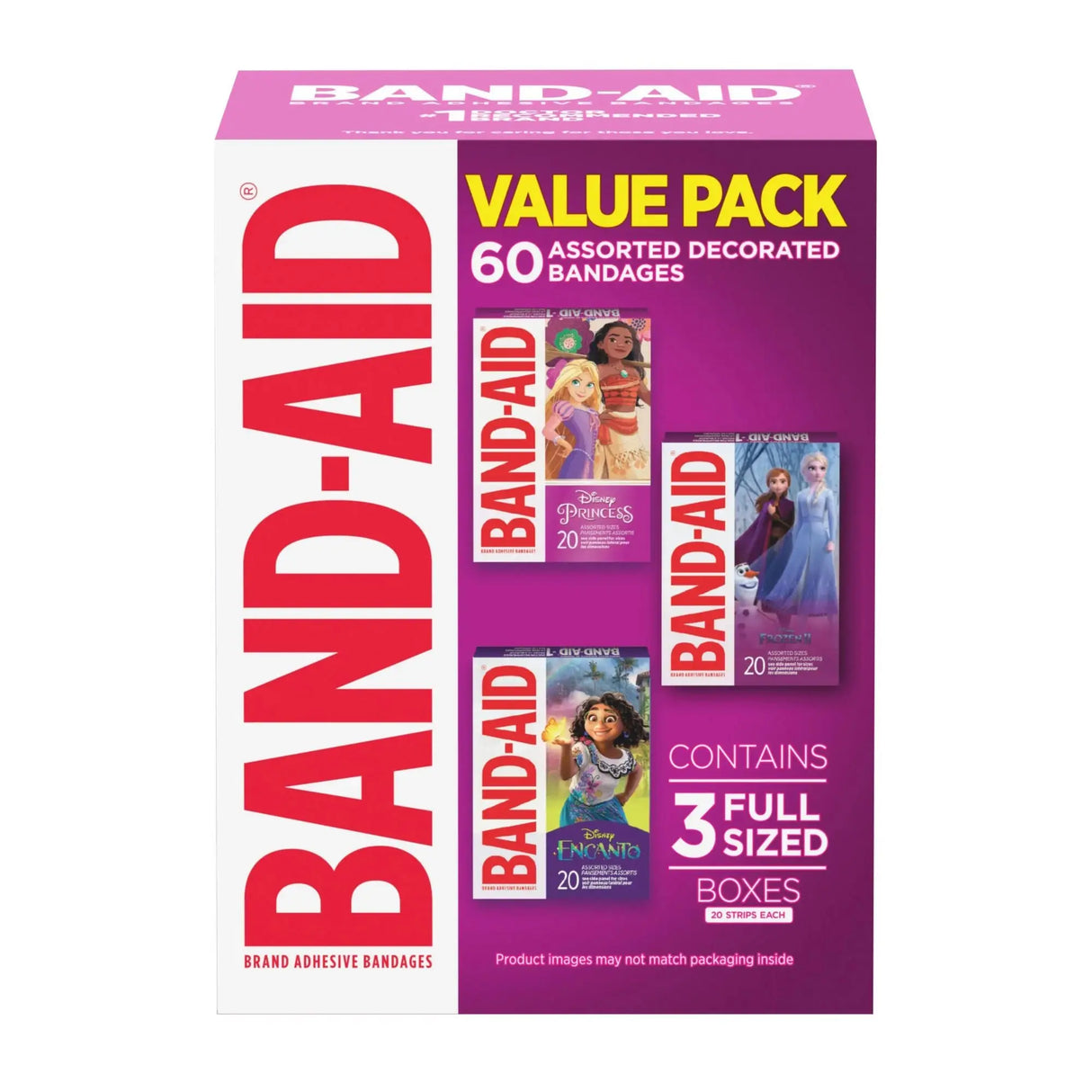 Disney Princess Bandages (60 ct) | Fun, Gentle Healing Care Band-Aid