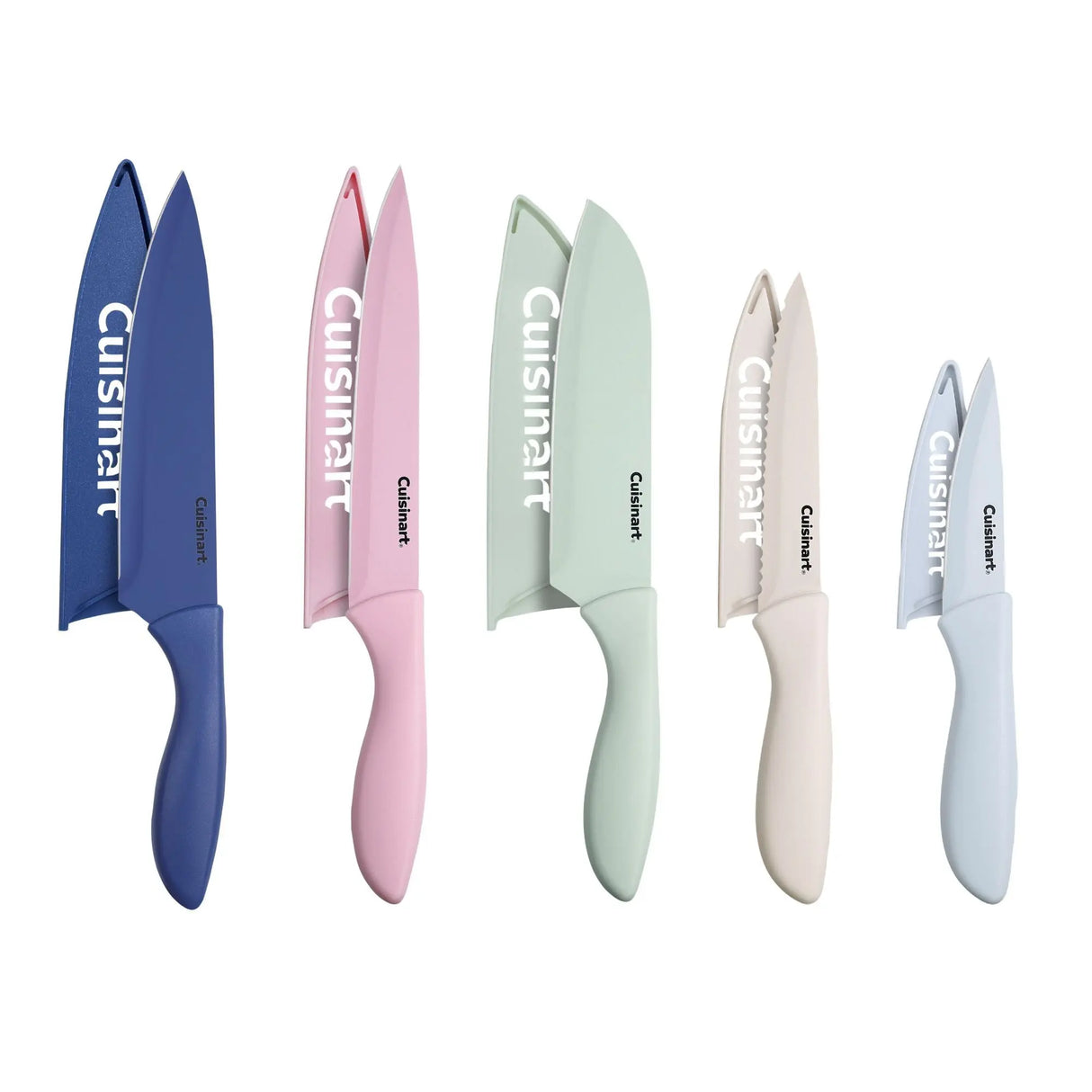 Cuisinart Ceramic Cutlery Set (10-Pc, Pastel) | Non-Stick, Colorful Kitchen Knives Cuisinart