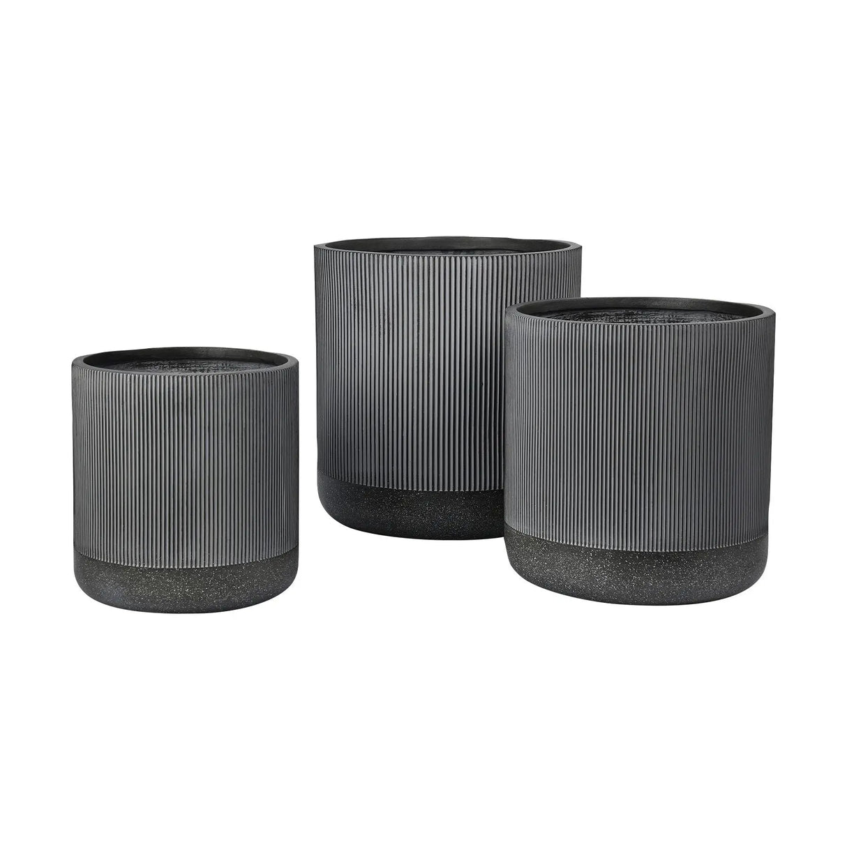 Concrete Planter Set (3-Pack) | Lightweight Modern Design for Indoor & Outdoor Use Teammann