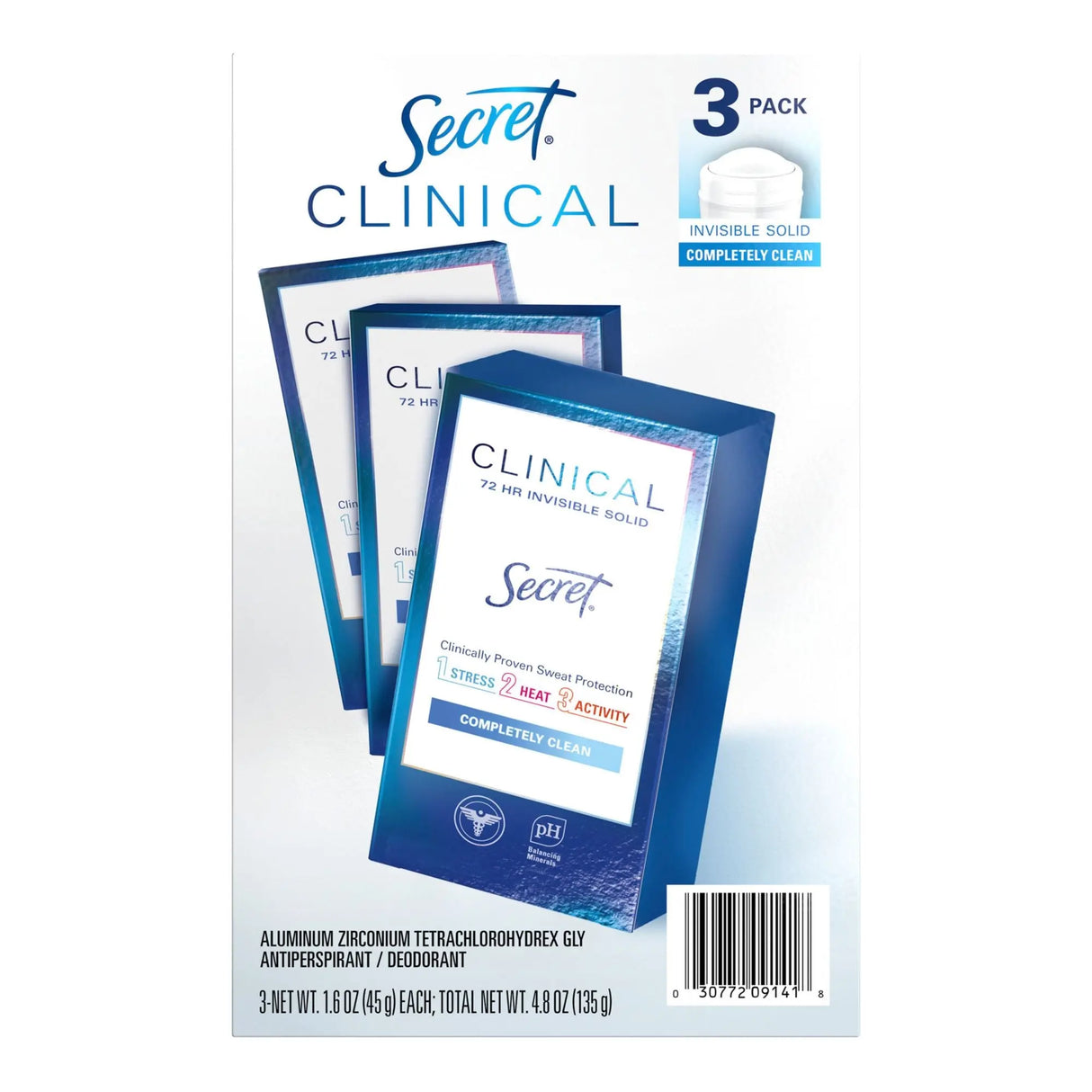 Secret Clinical Strength Antiperspirant (3-Pack) | Invisible Sweat Protection Secret