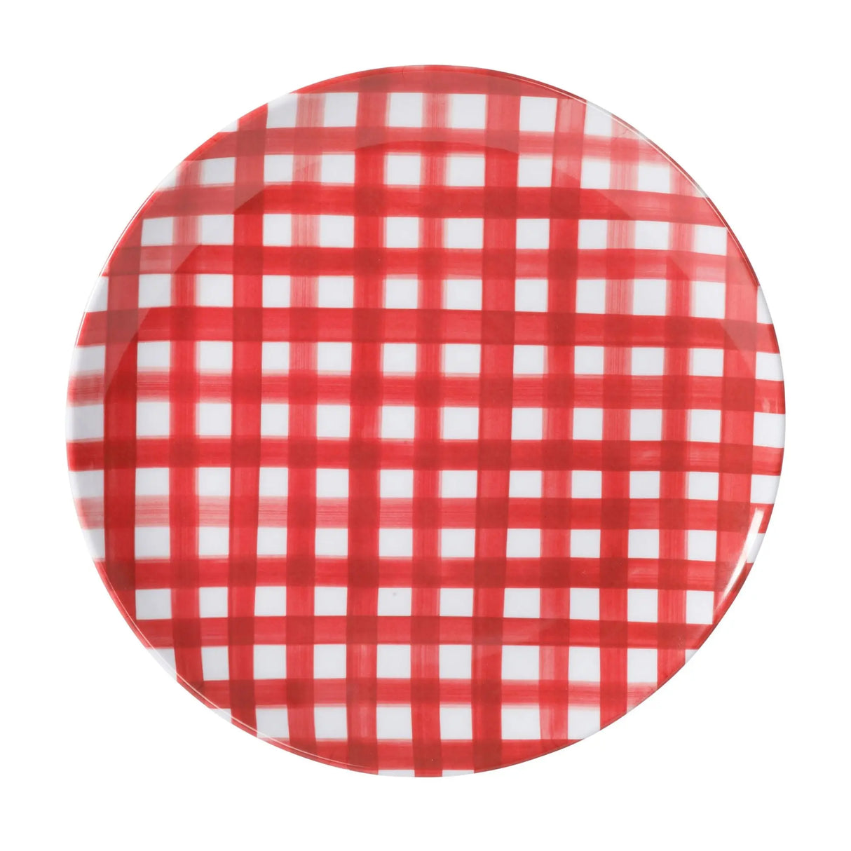 Sur La Table Gingham Melamine Dinner Plate Set (4-Pc) | Stylish, Durable Serveware Sur La Table