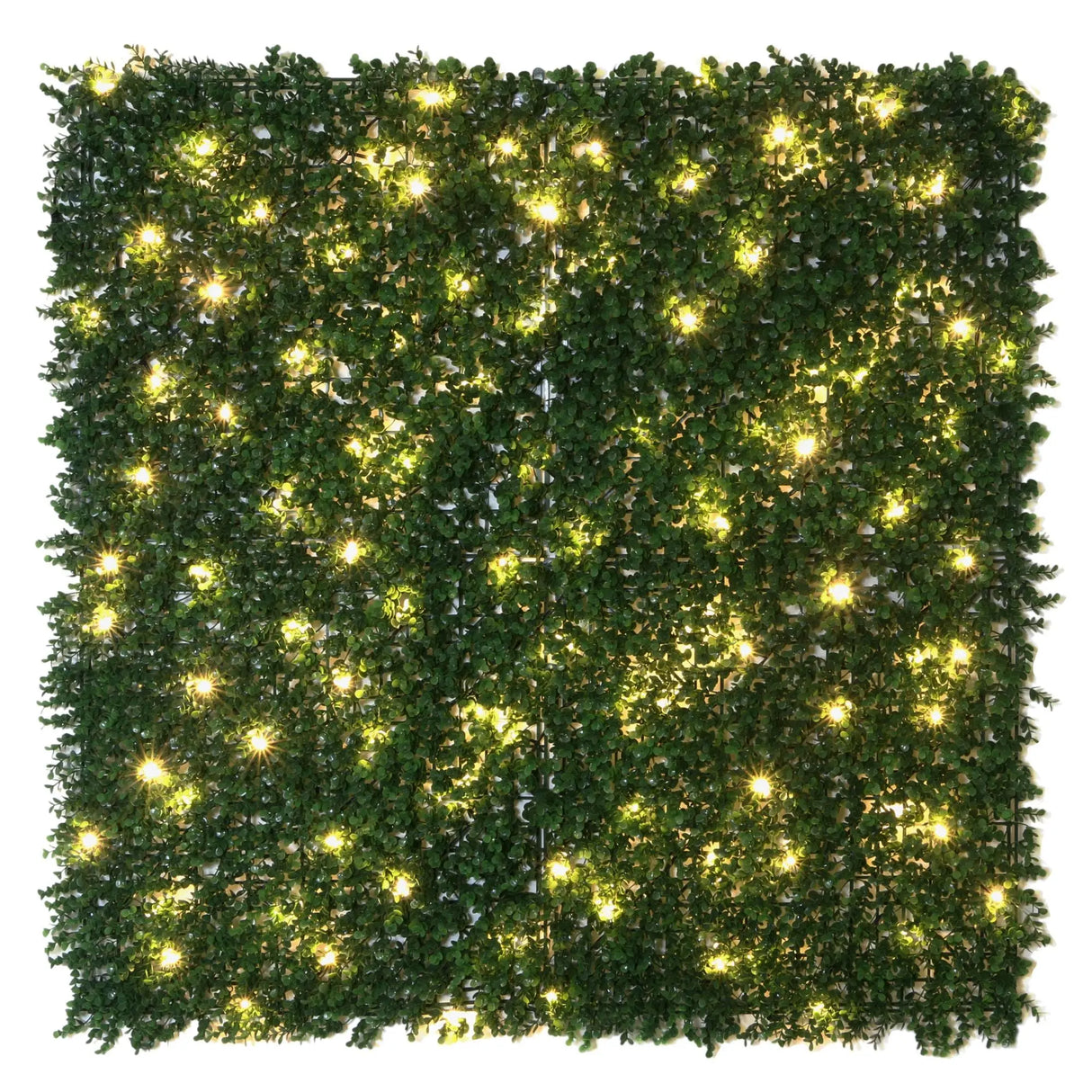 Creative Surfaces Boxwood Hedge Panel (40" x 40") | Artificial Wall Décor with Embedded Lights Creative Surfaces