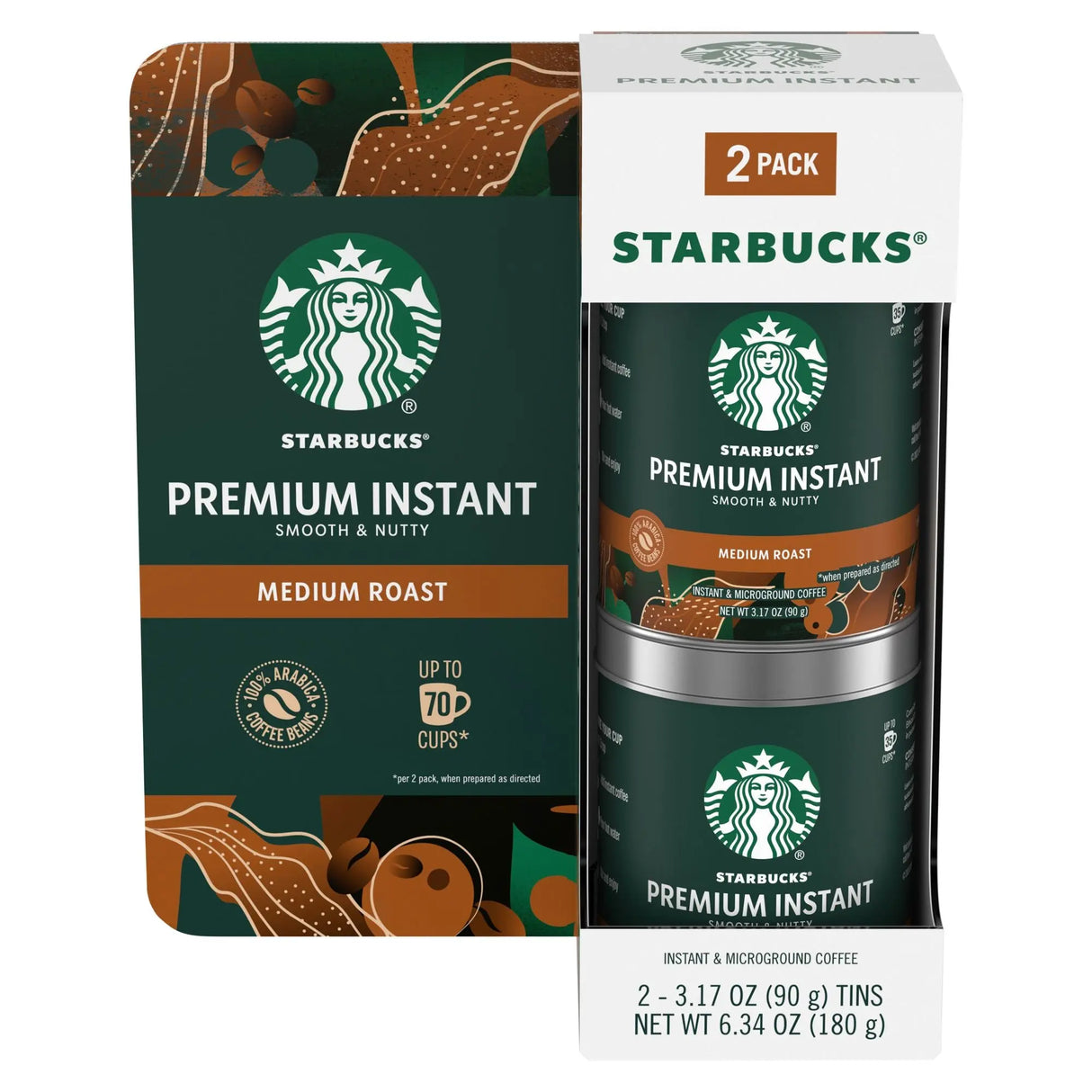 Starbucks Instant Medium Roast Coffee (2-Pack) | Premium Brew Anytime Starbucks