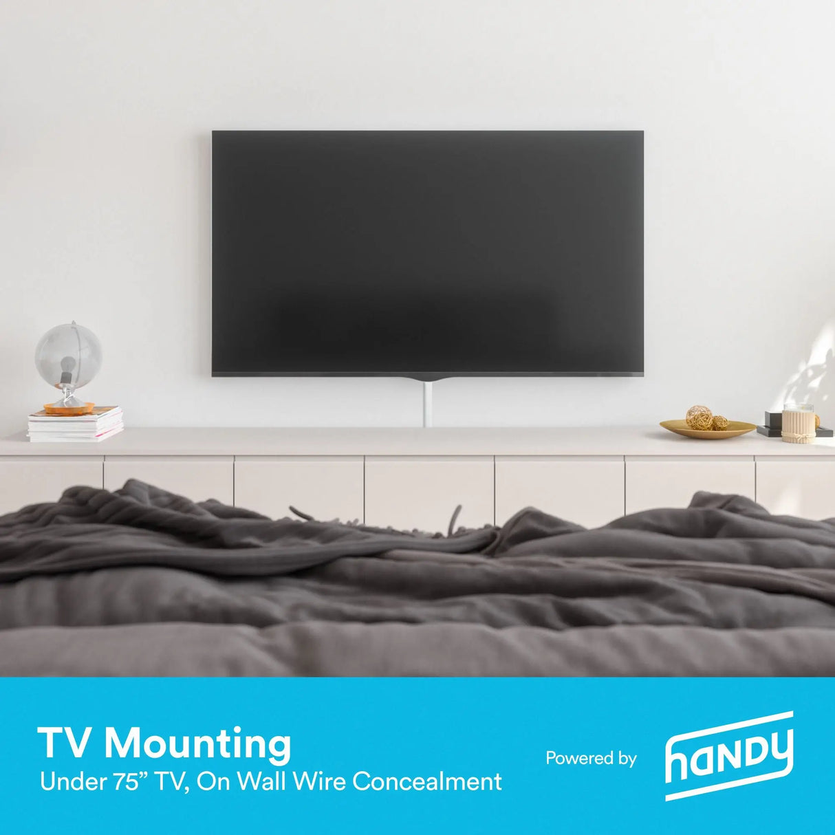 TV Mounting with Concealed Wiring | Professional Service for TVs Under 75" Handy