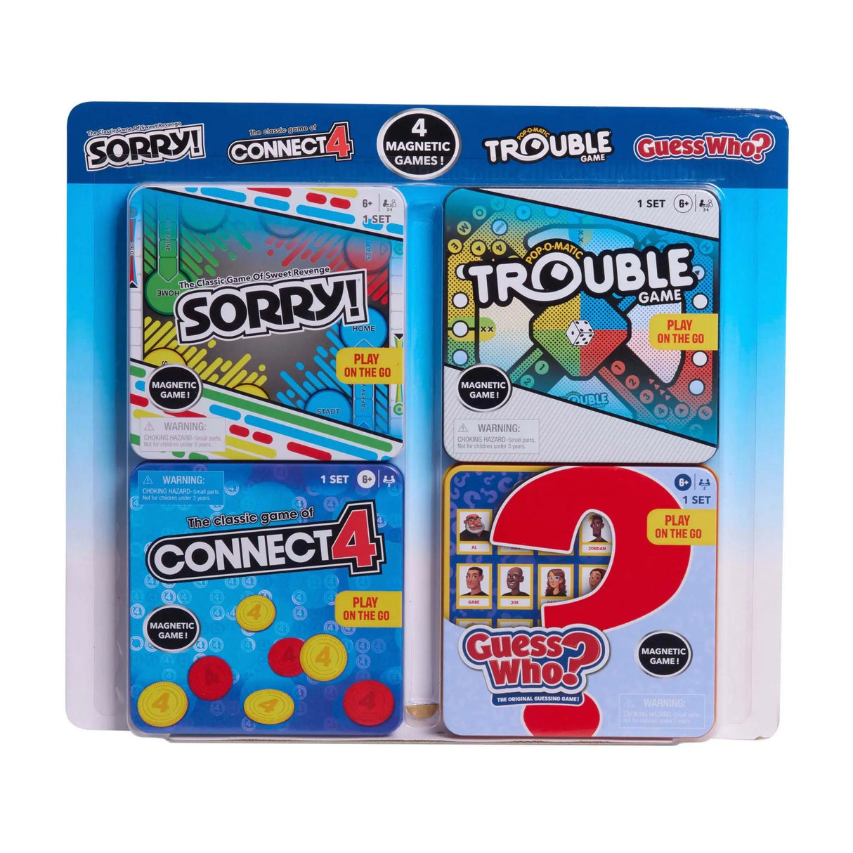 Hasbro Tin Games Collection (4-Pack) | Classic Board & Card Games in Portable Tins Hasbro
