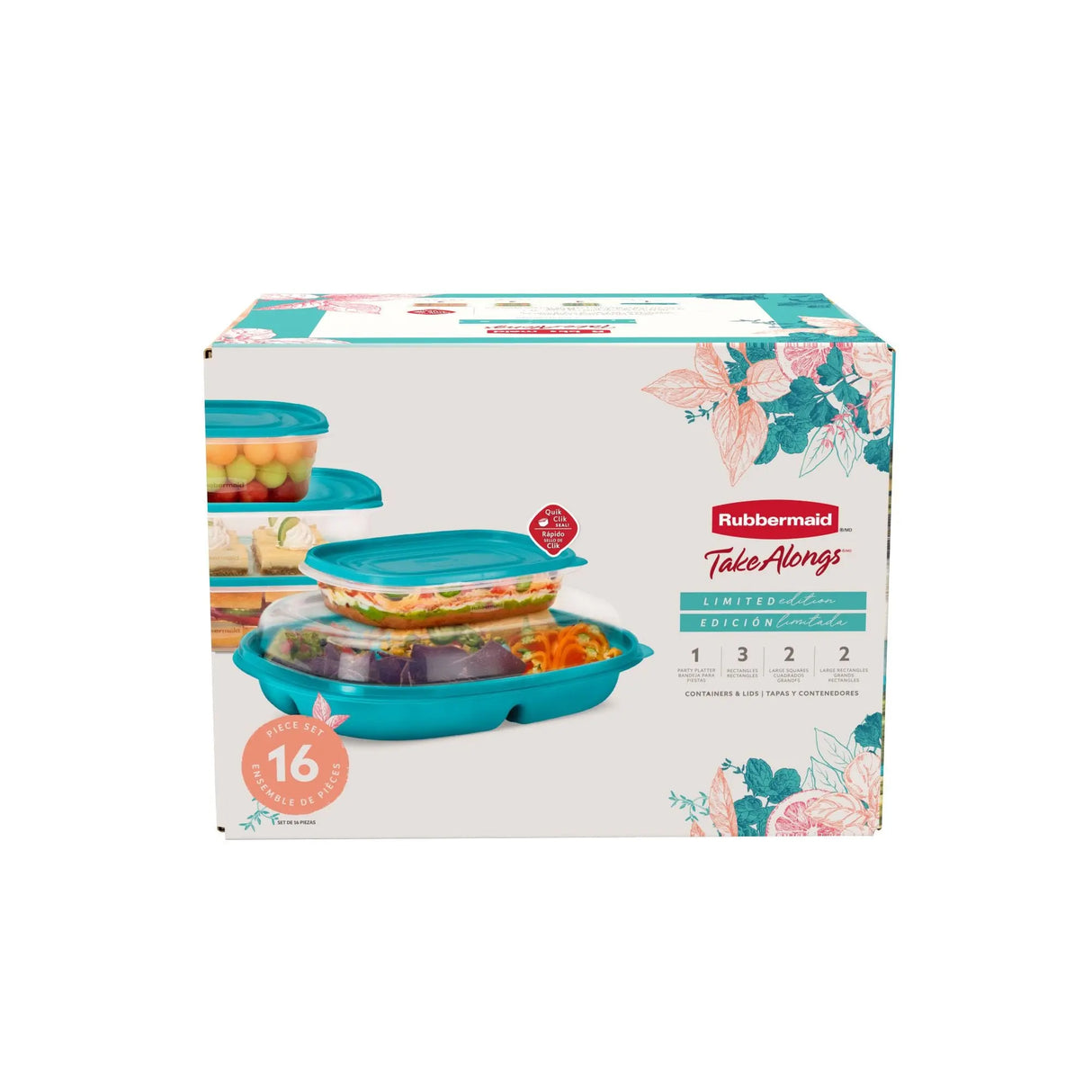 Rubbermaid TakeAlongs Set (16-Pc) | Snap 'N Seal Meal Containers Rubbermaid