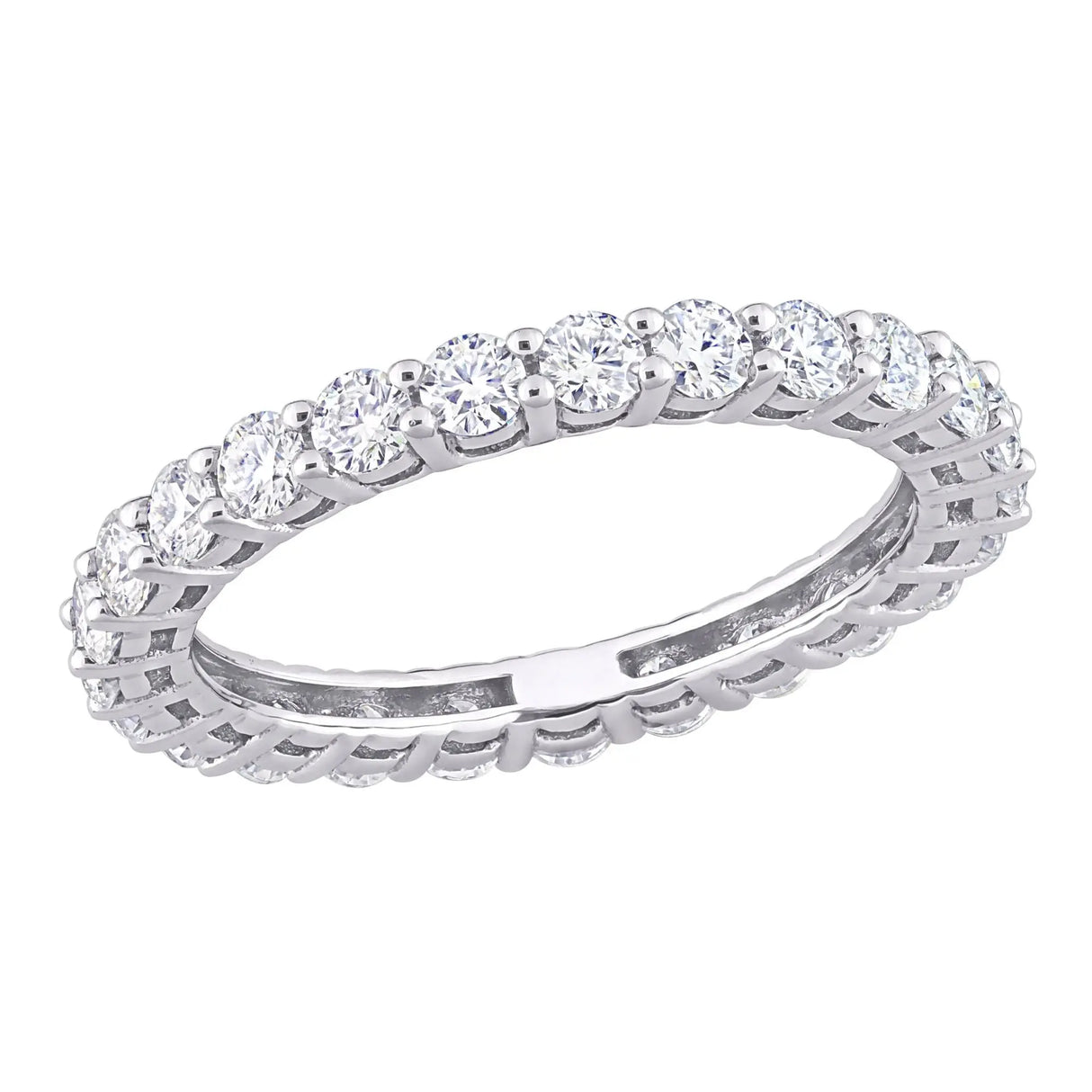 Moissanite Eternity Band (1.5 ct t.w., 10k White Gold) | Timeless Sparkle AFS Wholesale Shop