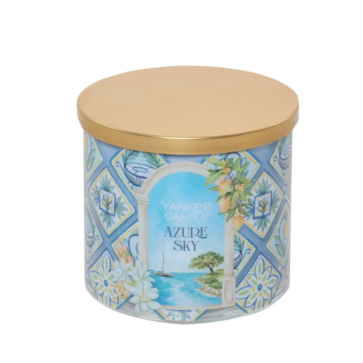 Yankee Candle Azure Sky (3-Wick Jar) | Fresh, Coastal Citrus Fragrance Yankee Candle