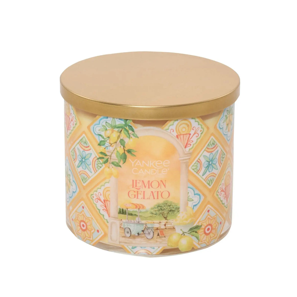 Yankee Candle Lemon Gelato (3-Wick Jar) | Bright, Creamy Citrus Scent Yankee Candle