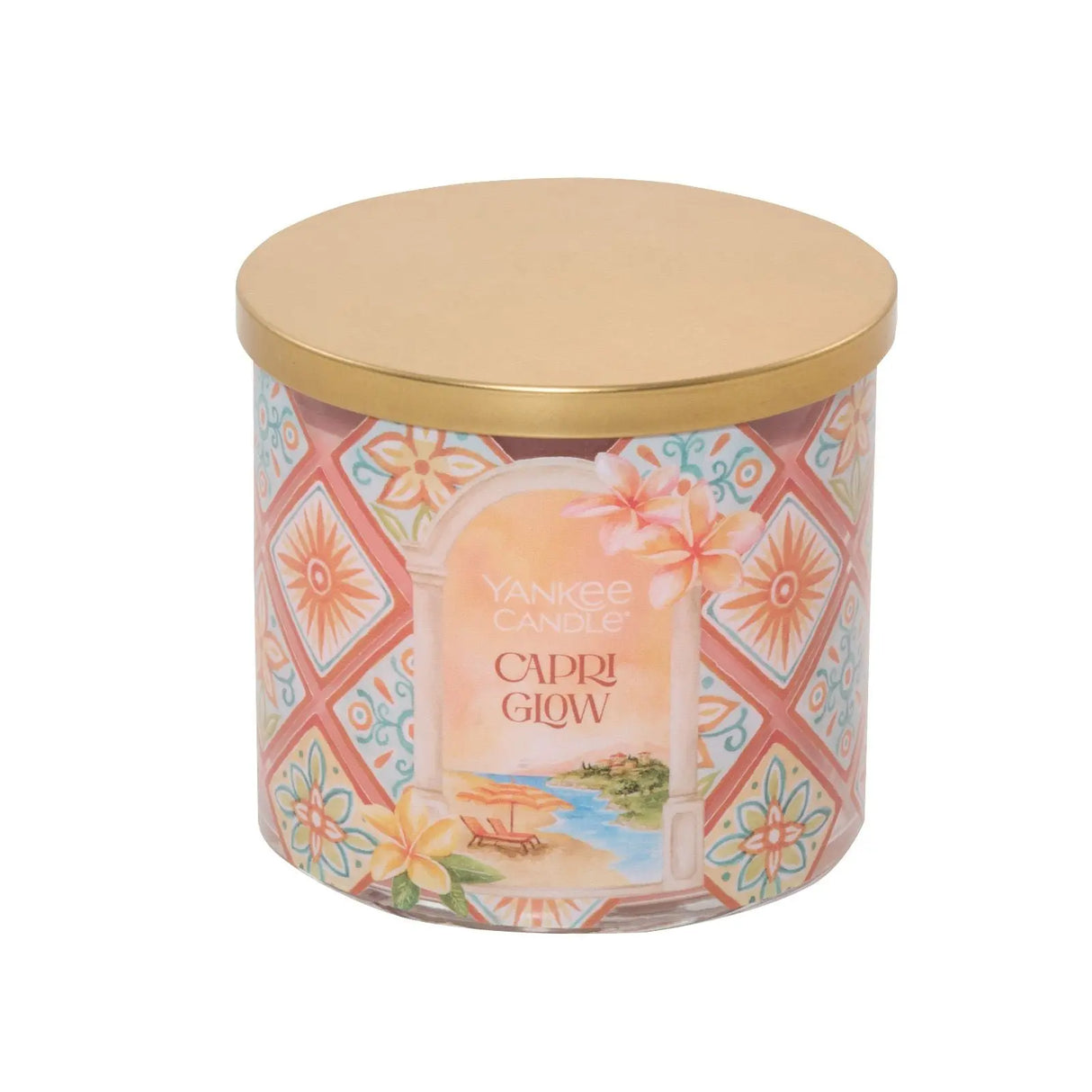 Yankee Candle Capri Glow (3-Wick) | Bright Citrus & Coastal Scent for Uplifting Atmosphere Yankee Candle