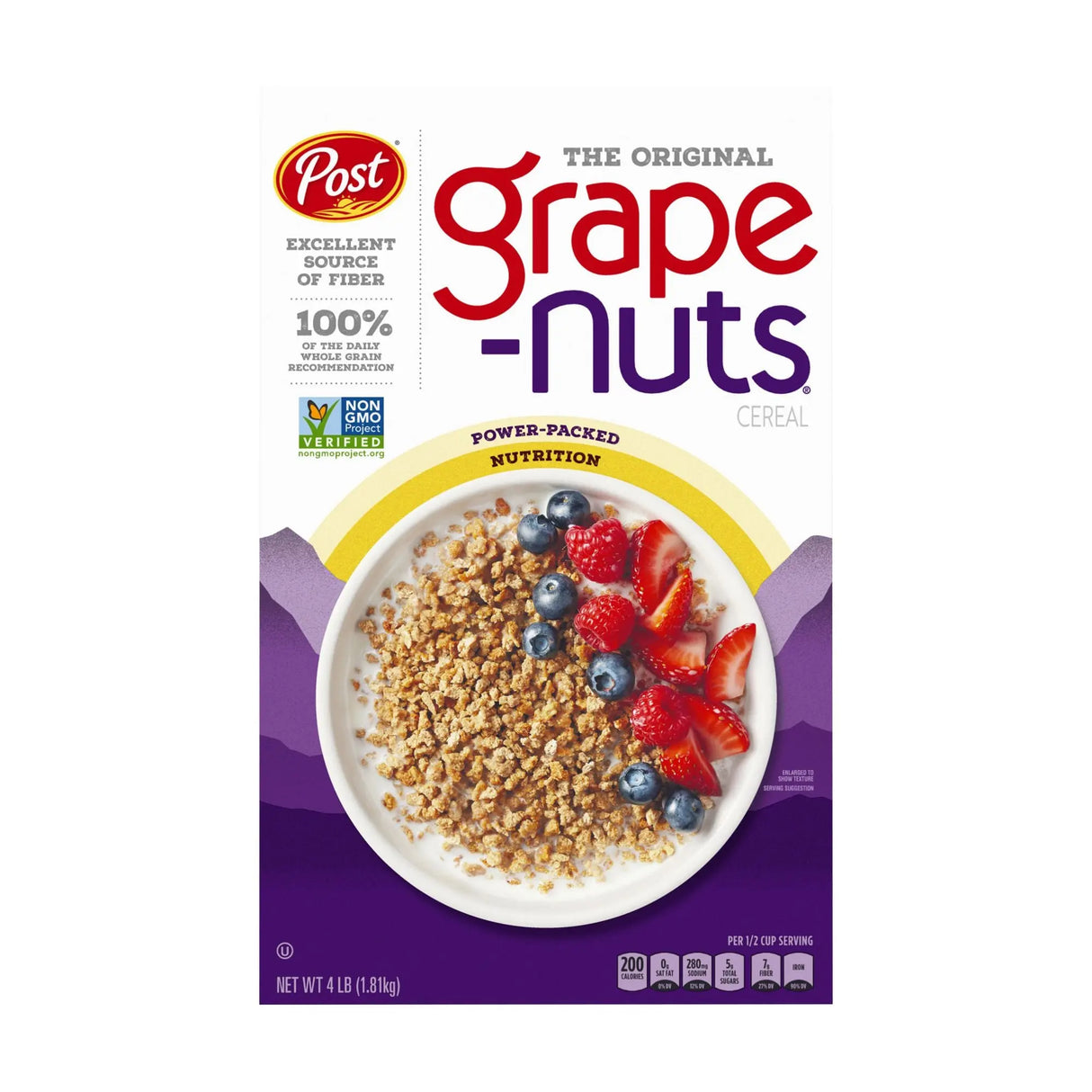 Grape Nuts Cereal (4 lbs) | Crunchy Whole Grain Breakfast Grape Nuts