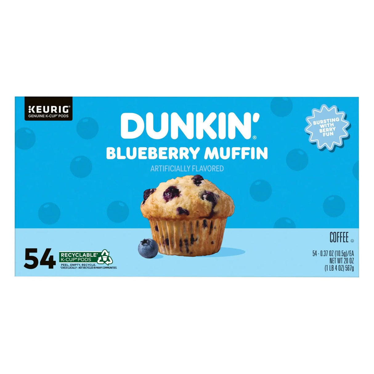 Dunkin' Blueberry Muffin Coffee Pods (54-Pack) | Sweet Morning Brew Dunkin'