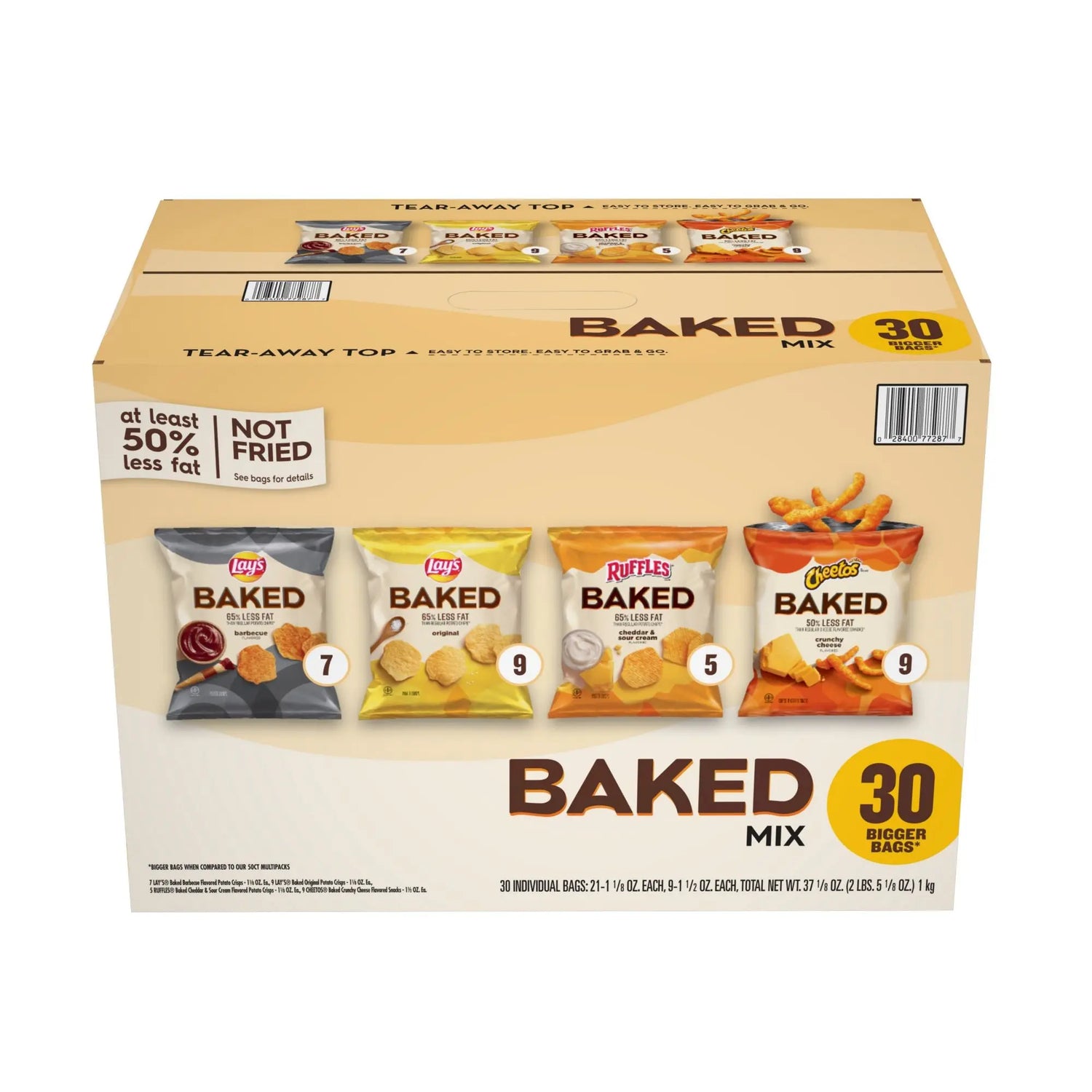 Frito-Lay Baked Snack Mix Variety Pack (30-Pack) | Lighter Crunchy Chips & Snacks Frito-Lay