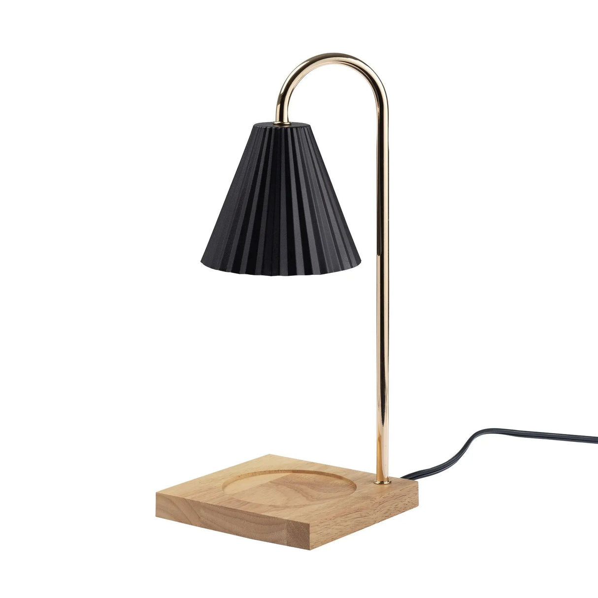 Merkury Pleated Metal Candle Warmer (Black) | Modern Candle Heating Design Merkury Innovations