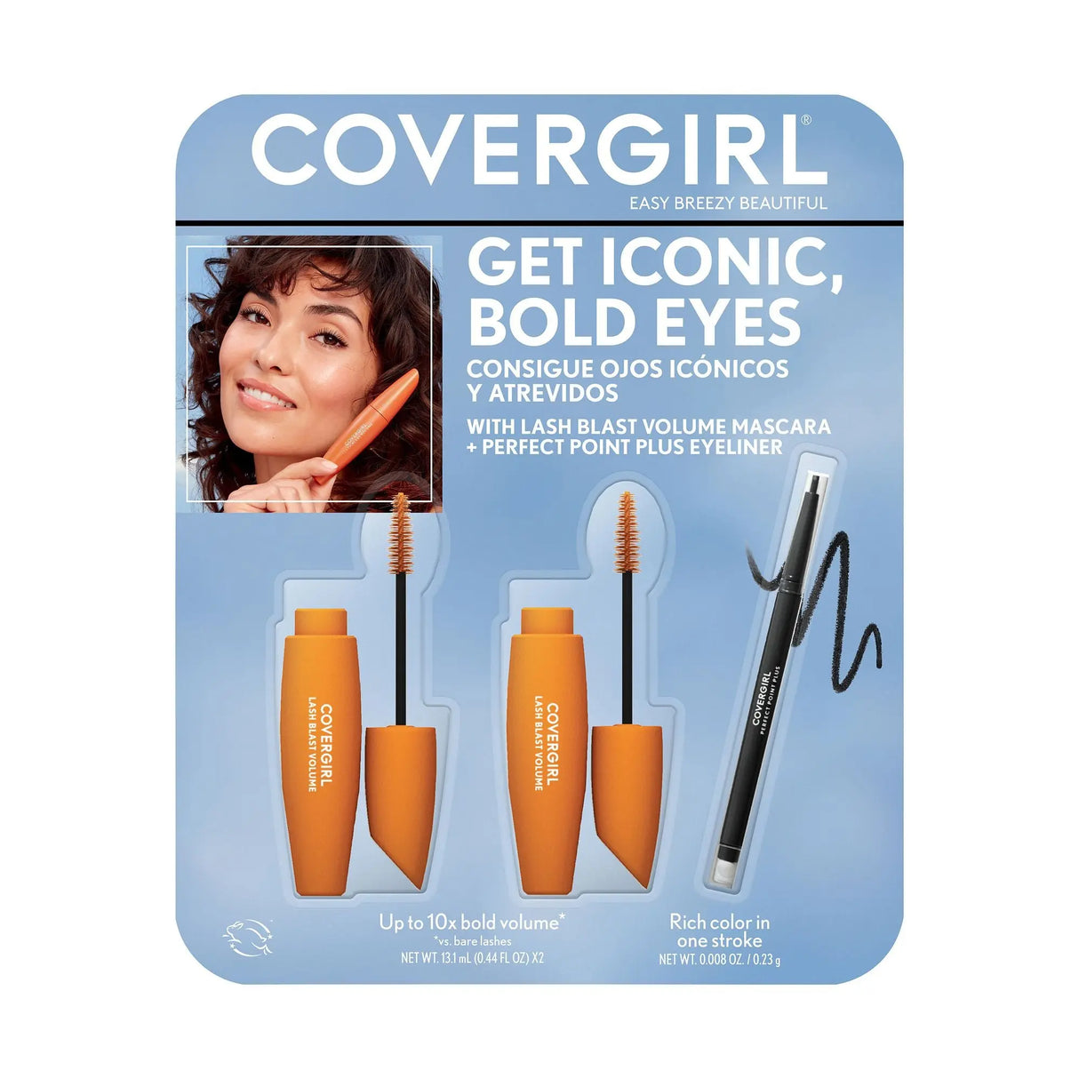 COVERGIRL Lash Blast Volume Mascara & Perfect Point Plus Eyeliner (Value Pack) | Bold Lashes & Precision Lines COVERGIRL