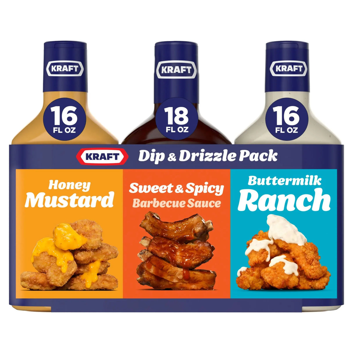 Kraft Dip & Drizzle Pack (3-Pack) | Dippable Sauces for Elevated Snacking Kraft