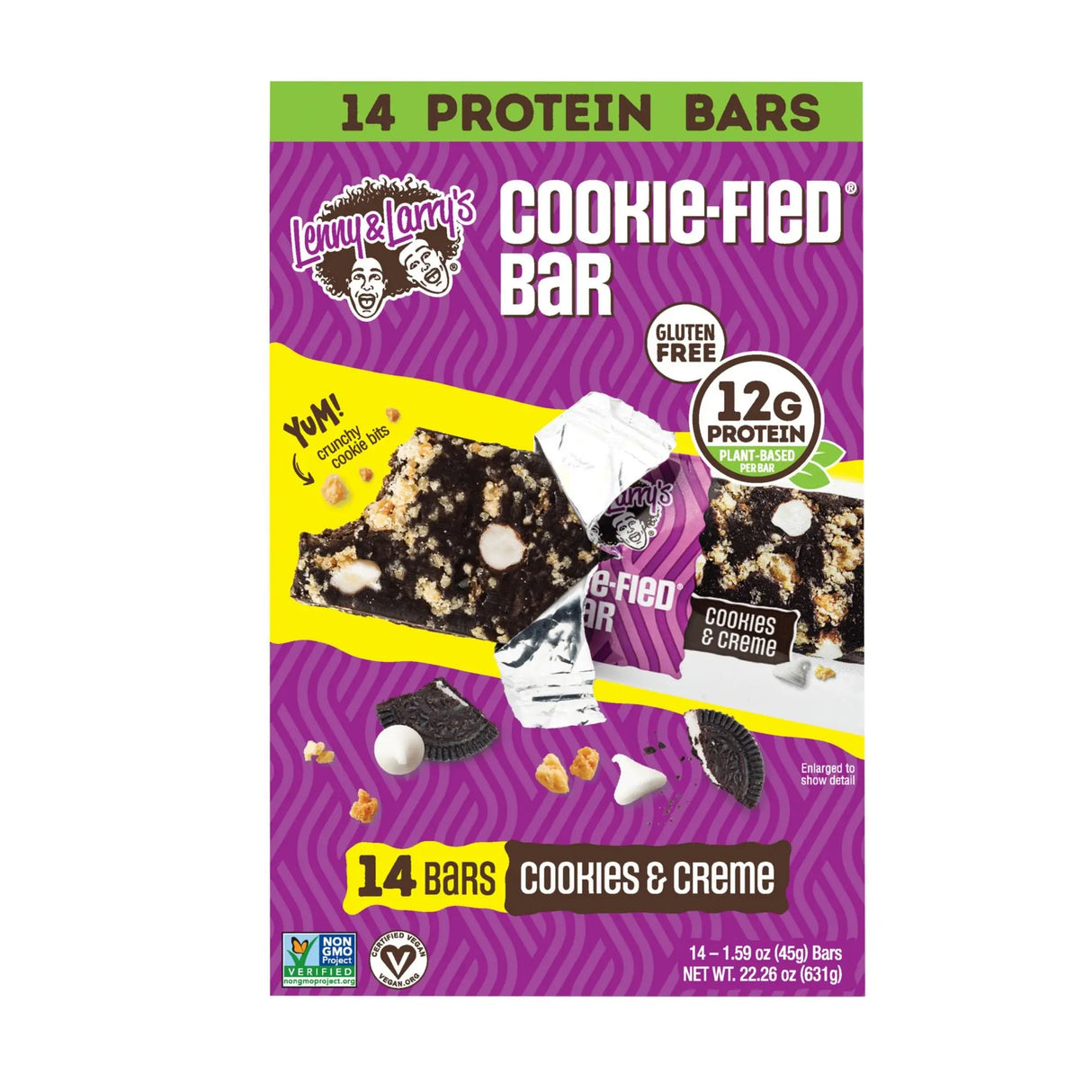 Lenny & Larry's Cookies & Creme Bars (14-Pack, 1.59 oz Each) | Protein-Packed Snack with a Cookie Crunch Lenny & Larry's