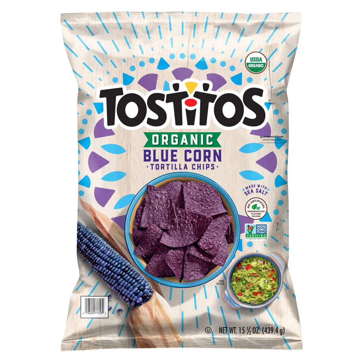 Tostitos Organic Blue Corn Chips (15.5 oz) | Bold Flavor with Organic Ingredients Tostitos
