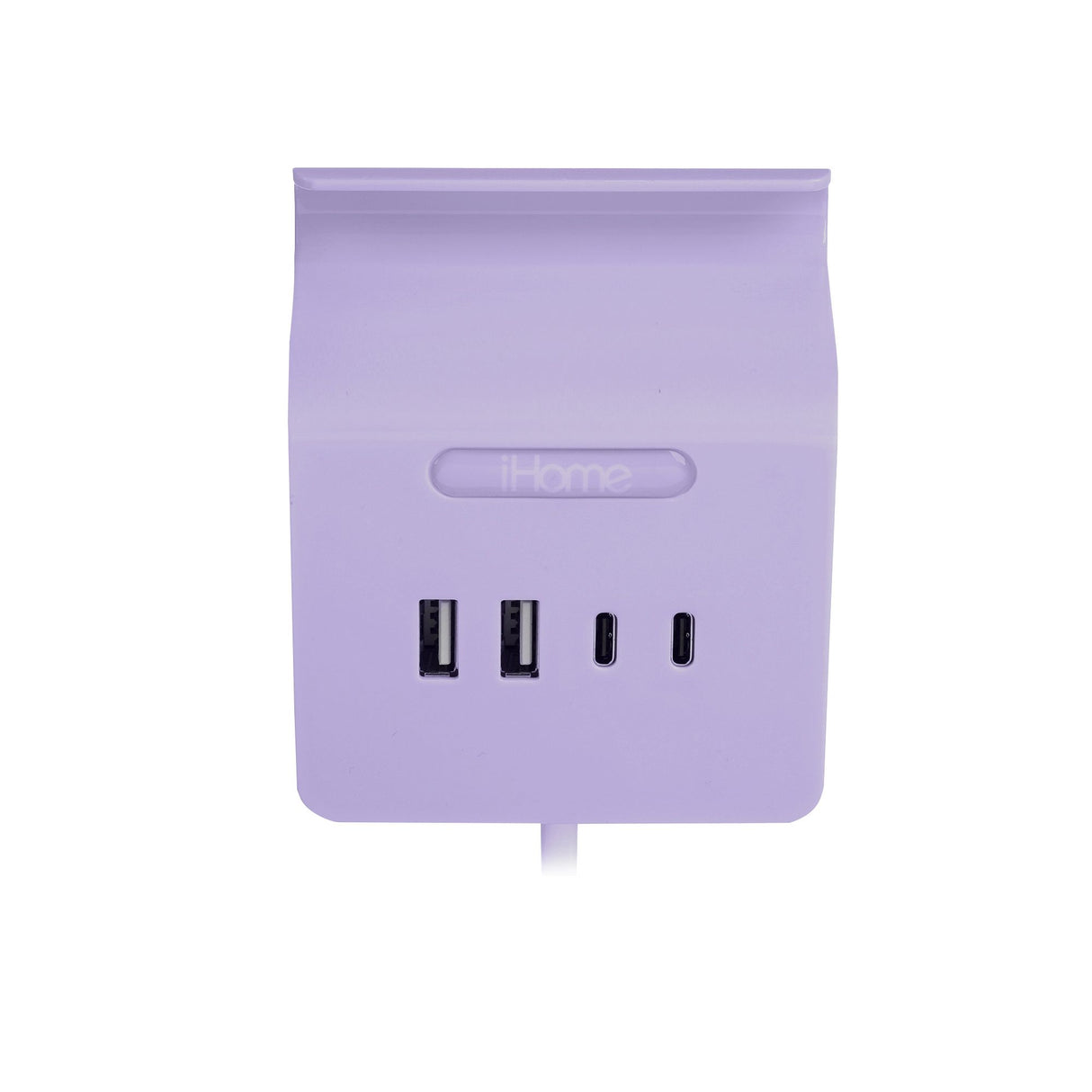 iHome 4-Port USB Charging Hub with Phone Holder Pastel Purple