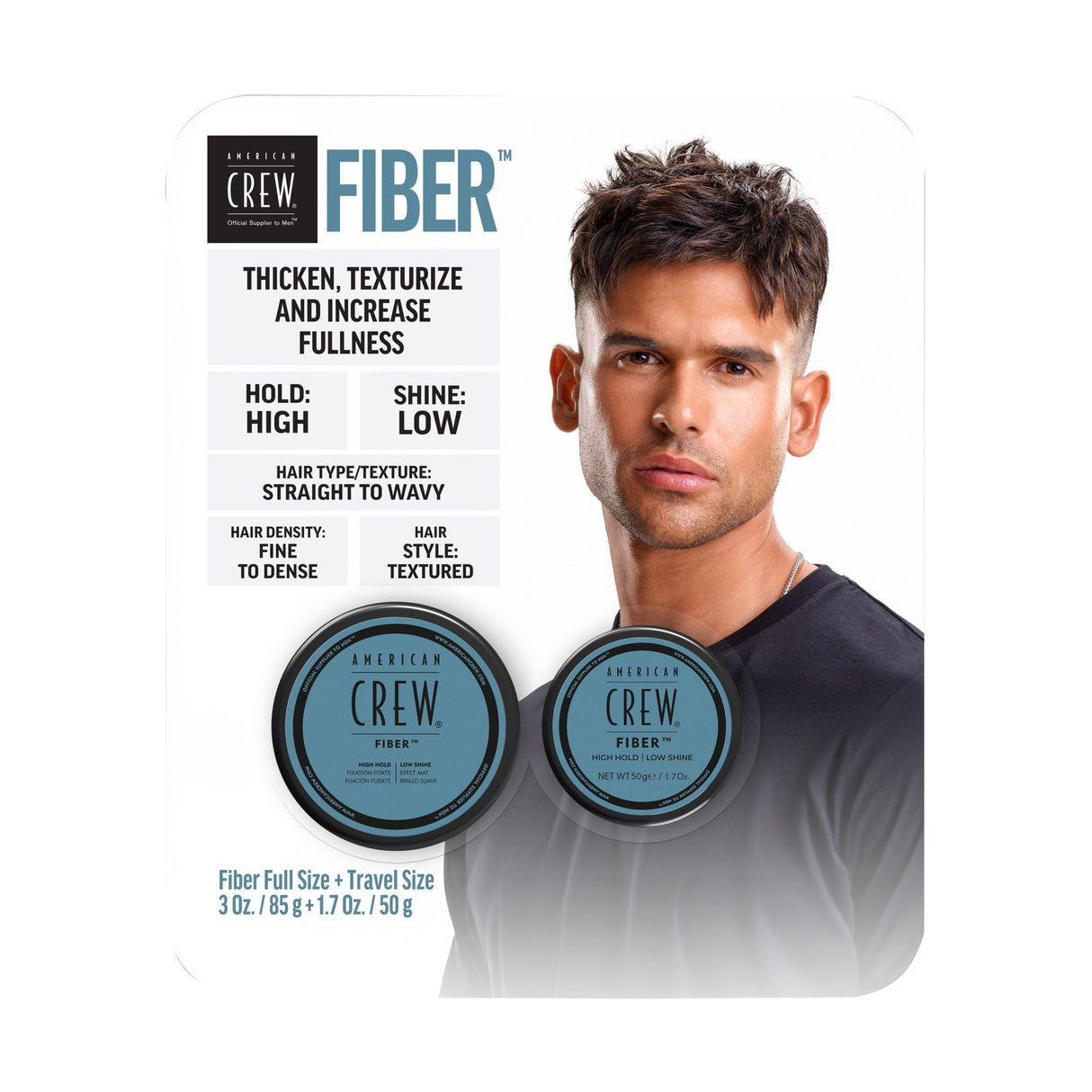 American Crew Fiber pucks duo pack