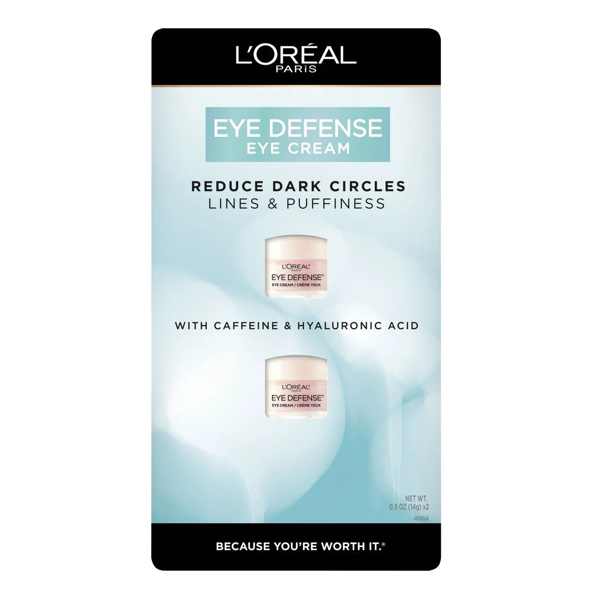 L'Oreal Eye Defense Under Eye Cream (2-Pack, 0.5 oz Each) | Brighten & Reduce Dark Circles L'Oreal Paris