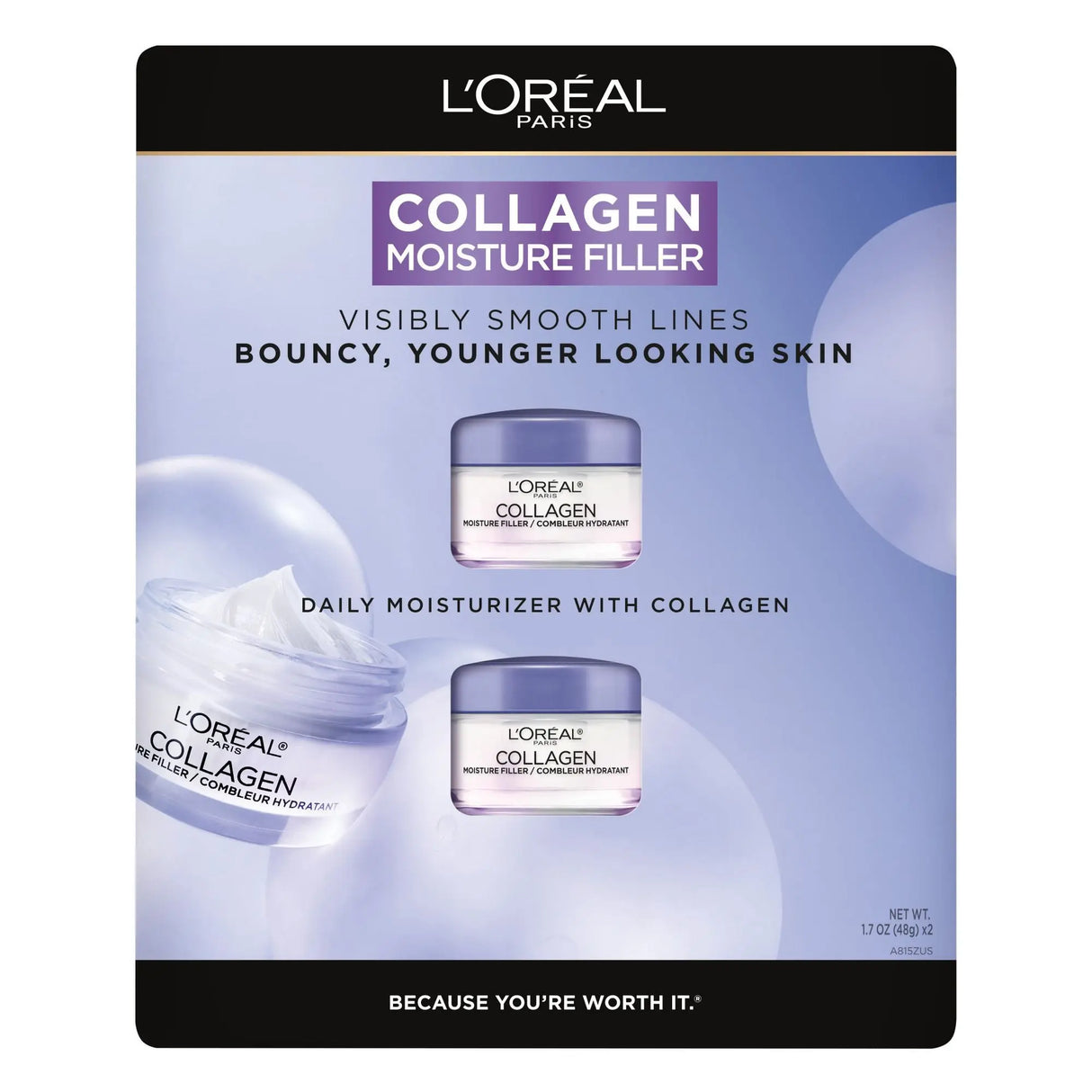 L'Oreal Collagen Moisture Filler Moisturizer (2-Pack, 1.7 oz Each) | Plump & Smooth Skin L'Oreal Paris
