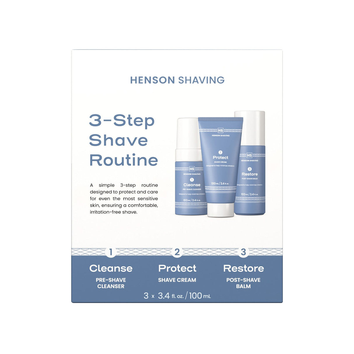 Henson Shaving 3-Step Skincare Combo Set