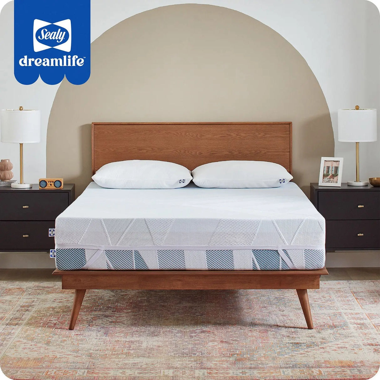 Sealy Dreamlife Mattress Topper (3" Depth) | Cooling Quilted Cover for Enhanced Support Sealy