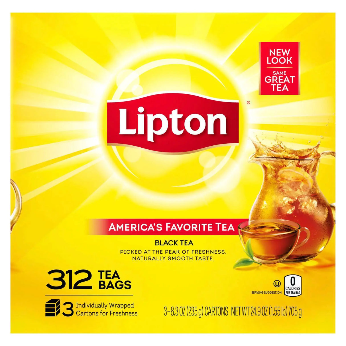 Lipton Black Tea Bags (312 ct) | Robust Brew for Every Cup Lipton