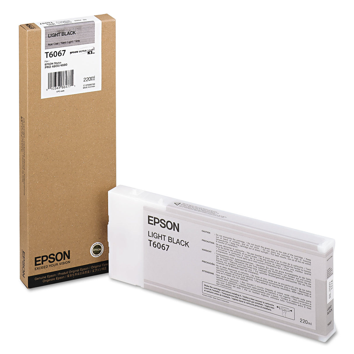 Epson T606700 (60) Ink, Light Black