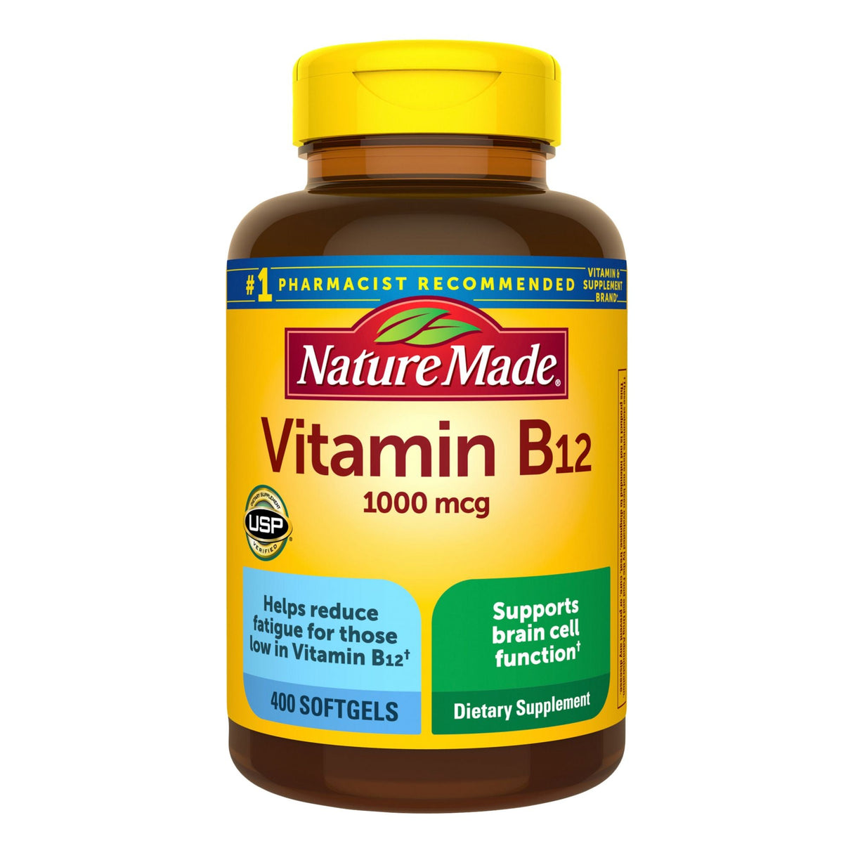 Nature Made B12 Softgels (1000 mcg, 400 Count) | Energy Support & Nerve Health Nature Made