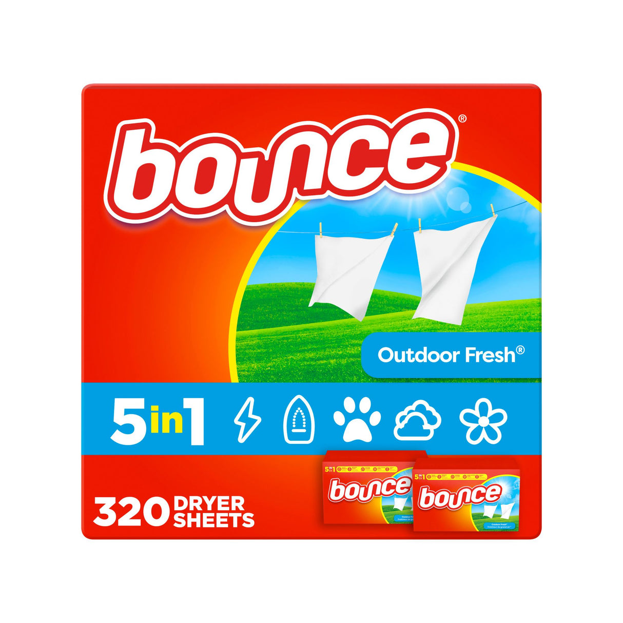 Bounce Outdoor Fresh dryer sheets pack