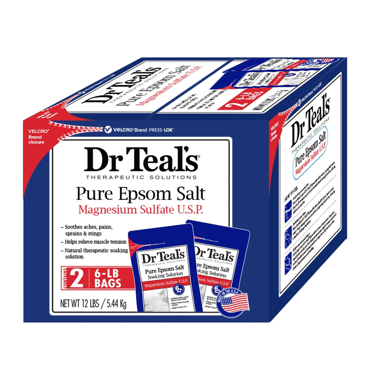 Dr. Teal's Pure Epsom Salt (2-Pack, 6 lbs Each) | Relaxing Muscle Soak Dr. Teal's