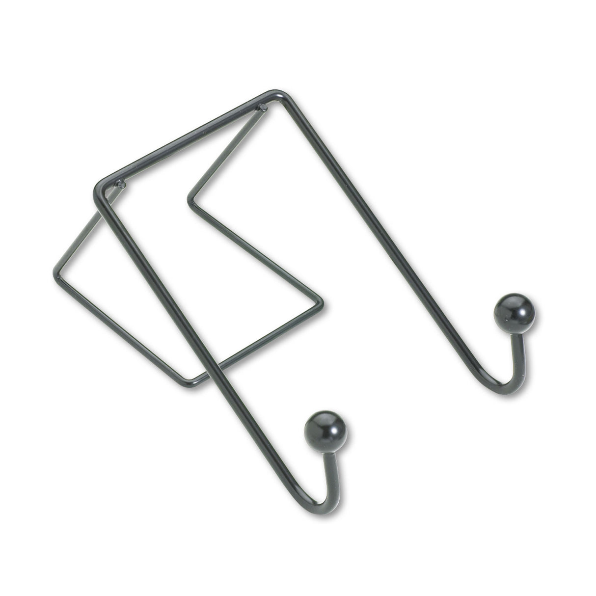 Fellowes Partition Additions Wire Double-Garment Hook, 4 x 5.13 x 6, Over-the Panel Mount, Black (75510)