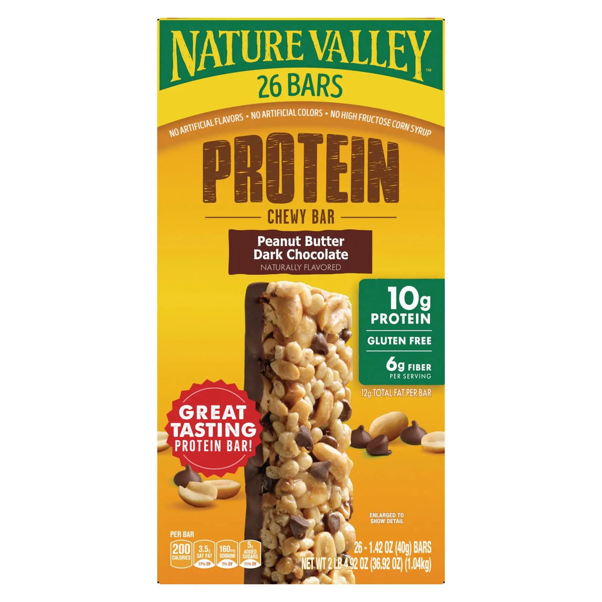 Nature Valley PB Chocolate Protein Bars (26-Pack) | High-Protein Sweet & Savory Snack Nature Valley