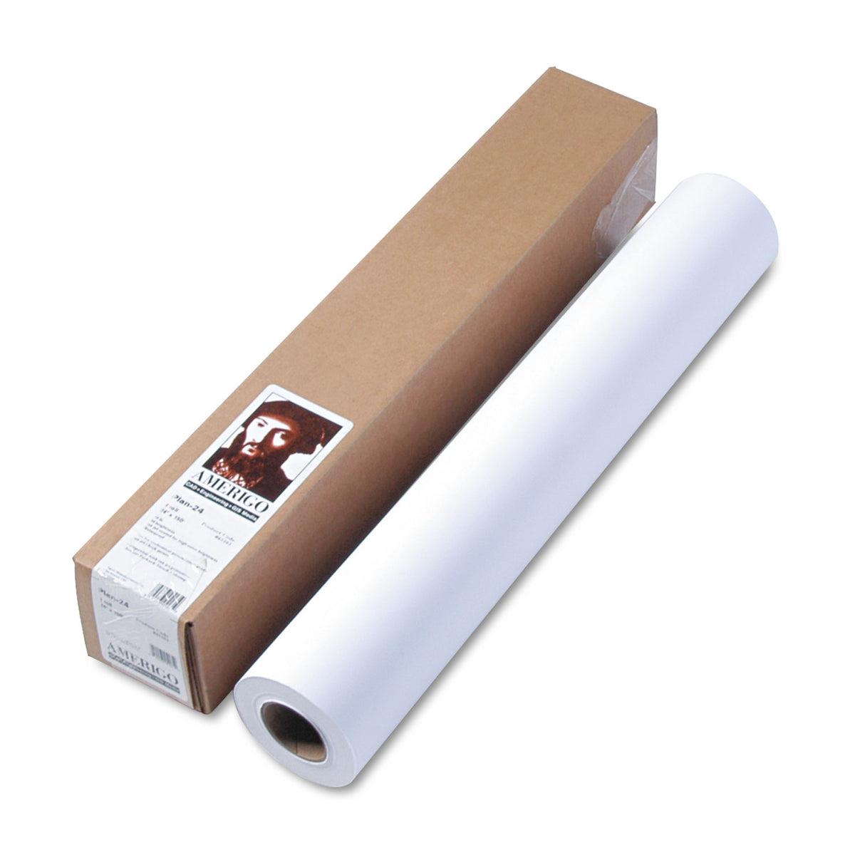 HP DesignJet Inkjet Large Format Paper, 6.8 mil, 24" x 150 ft, Gloss White (51631D)