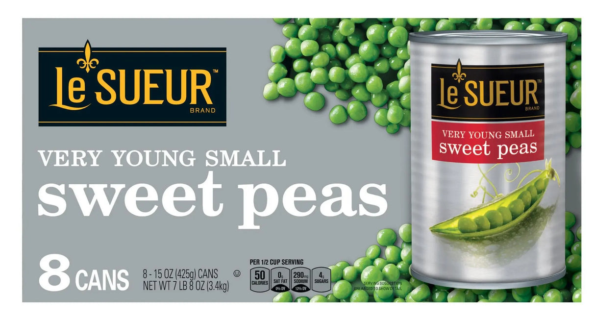 Le Sueur Petite Sweet Peas (8-Pack, 15 oz Each) | Tender Sweet Harvest Le Sueur