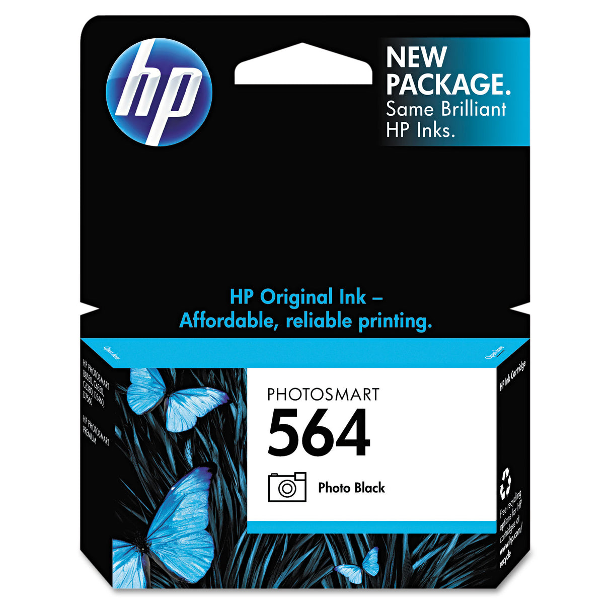 HP 564, (CB317WN) Photo Black Original Ink Cartridge