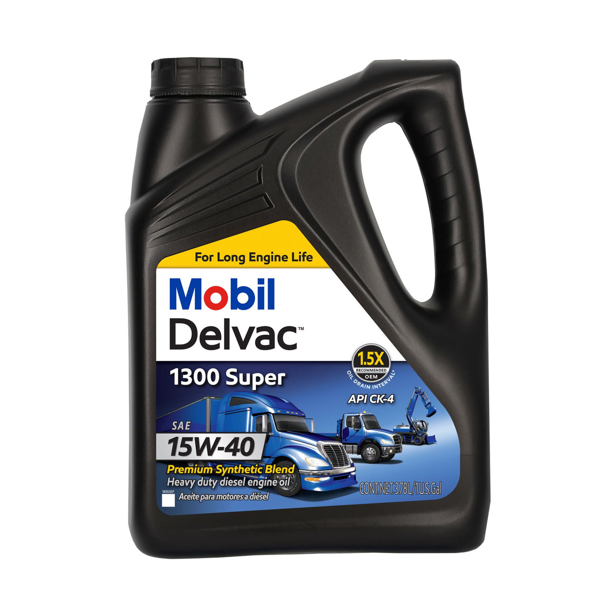 Mobil Delvac 1300 Synthetic Blend Diesel Oil 4-pack