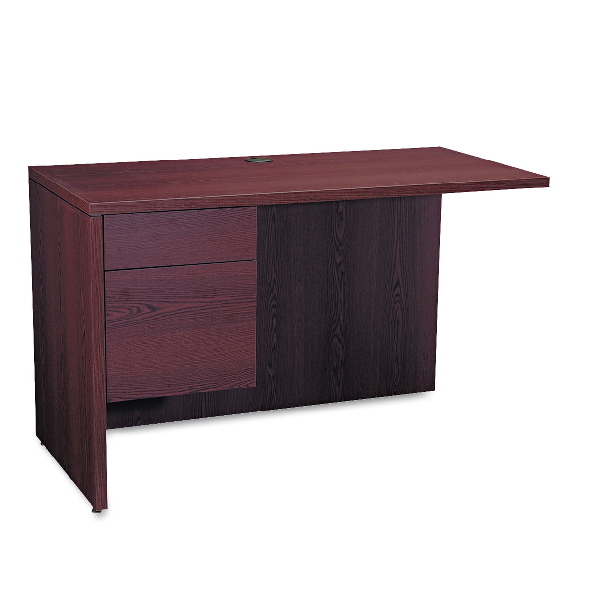 HON 10500 Series L Workstation Return, 3/4 Height Left Ped, 48w x 24d x 29.5h, Mahogany (10516LNN)
