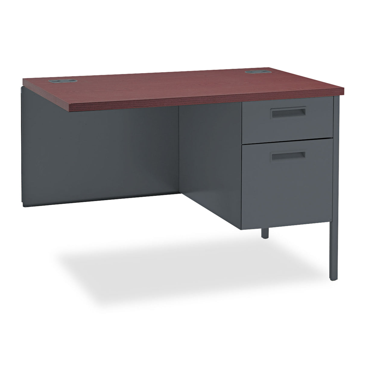 HON Metro Classic Series Workstation Return, Right, 42w x 24d x 29.5h, Mahogany/Charcoal (P3235RNS)
