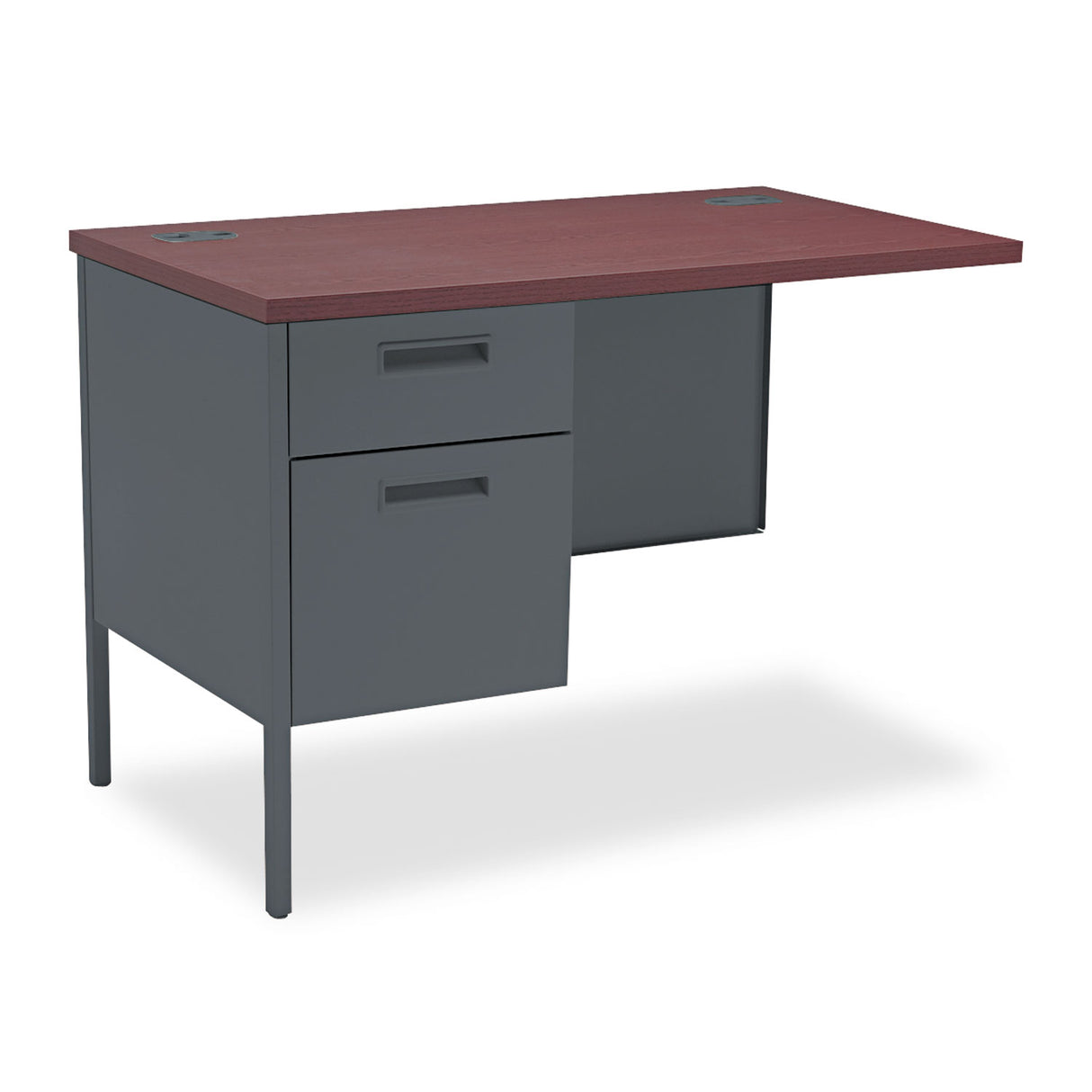 HON Metro Classic Series Workstation Return, Left, 42w x 24d x 29.5h, Mahogany/Charcoal (P3236LNS)