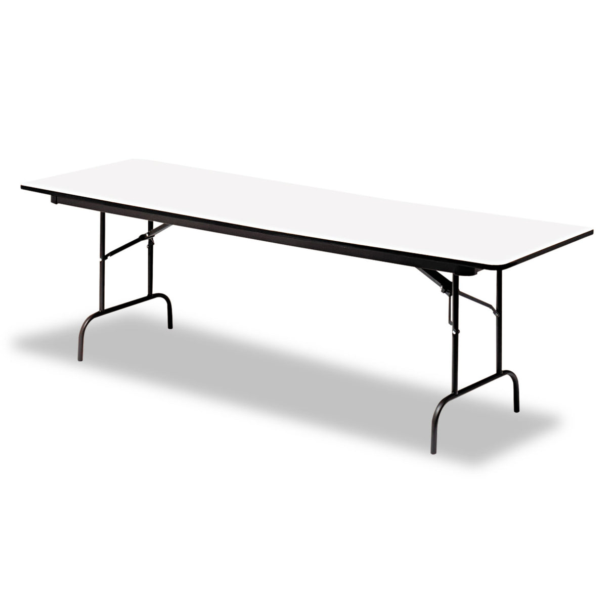 Iceberg OfficeWorks Commercial Wood-Laminate Folding Table, Rectangular, 60" x 30" x 29", Gray/Charcoal (55217)